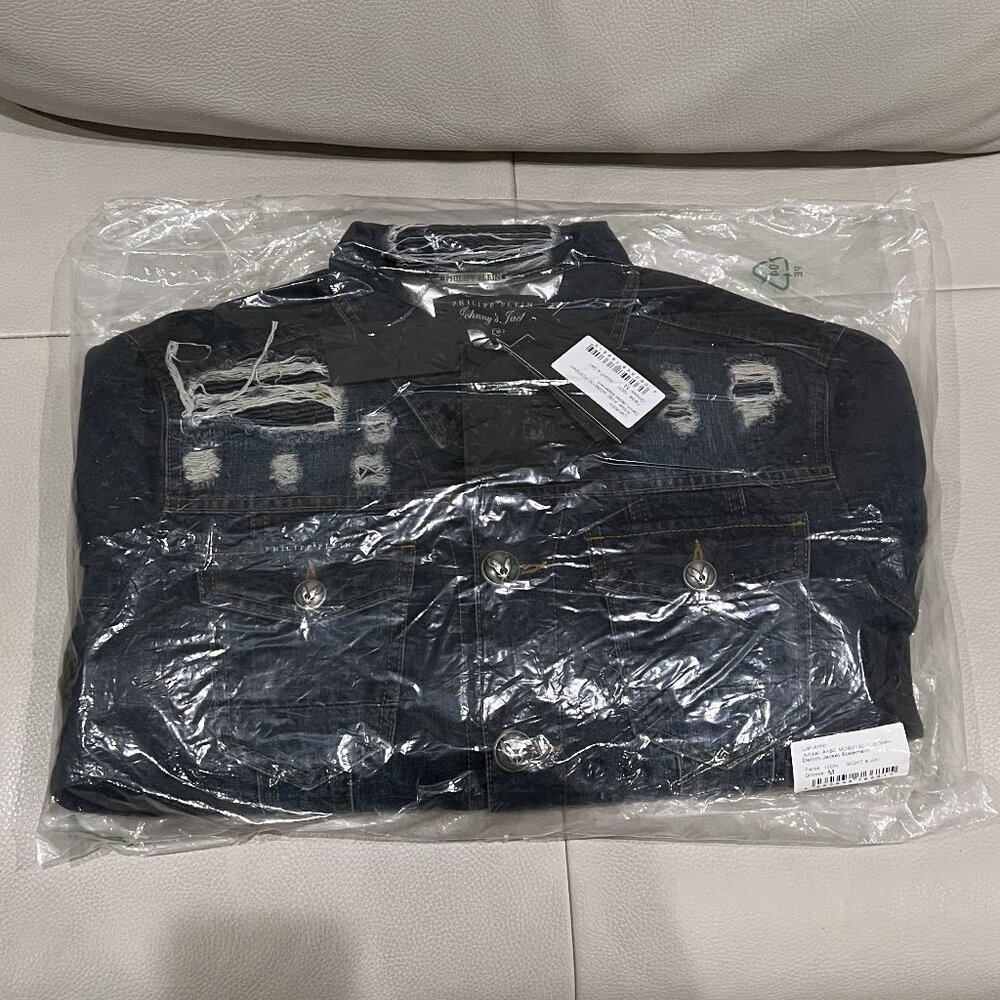 NWT - Philipp Plein Night & Day Men's Denim Jacket🎸 - Picture 10 of 11